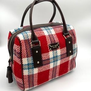 Kate Spade New York Ruby Park Large Damien Plaid Satchel~Very Rare~Vintage~Chic~